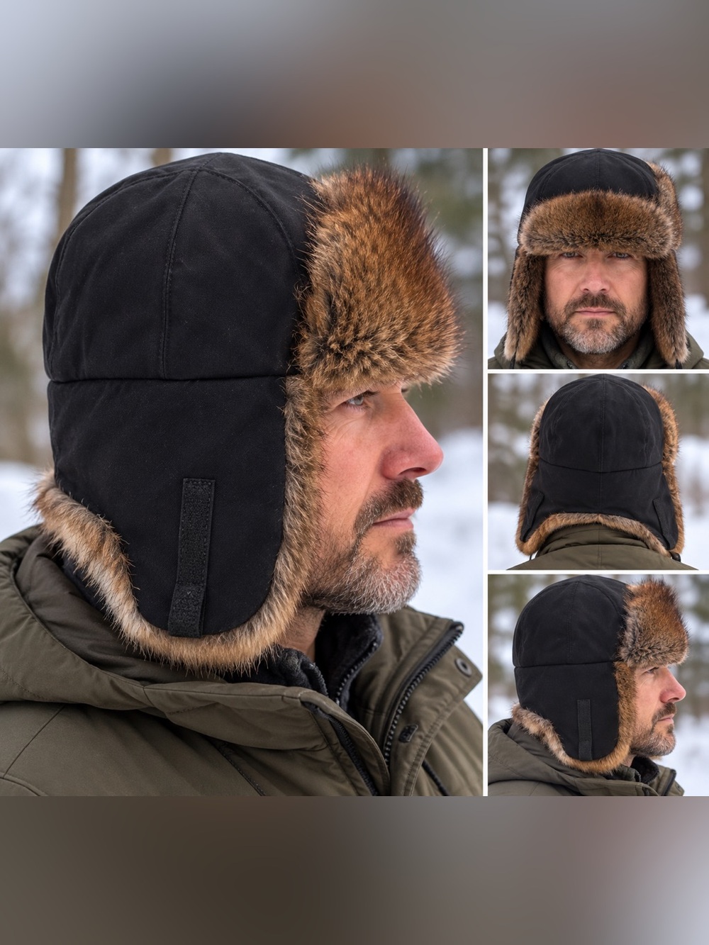Logistik Unicorp Muskrat Fur Trapper Hat XL Made in Canada
